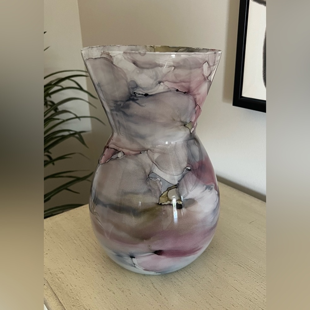 Watercolor Glass Vase